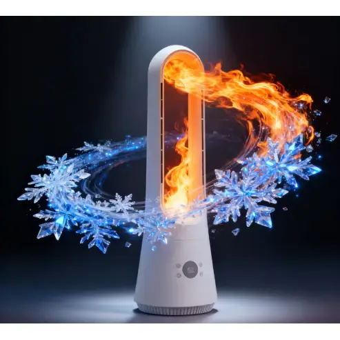 Ventilator electric de răcire cu aer cu telecomandă din plastic